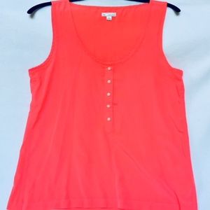 Neon coral sleeveless top